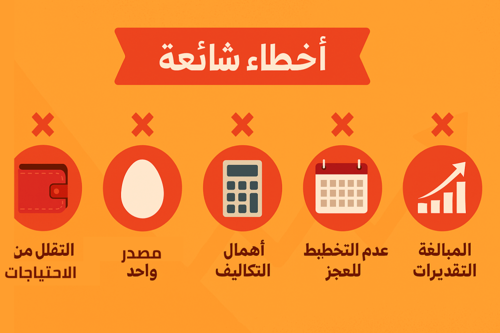 الأخطاء الشائعة في دراسة الجدوى التمويلية