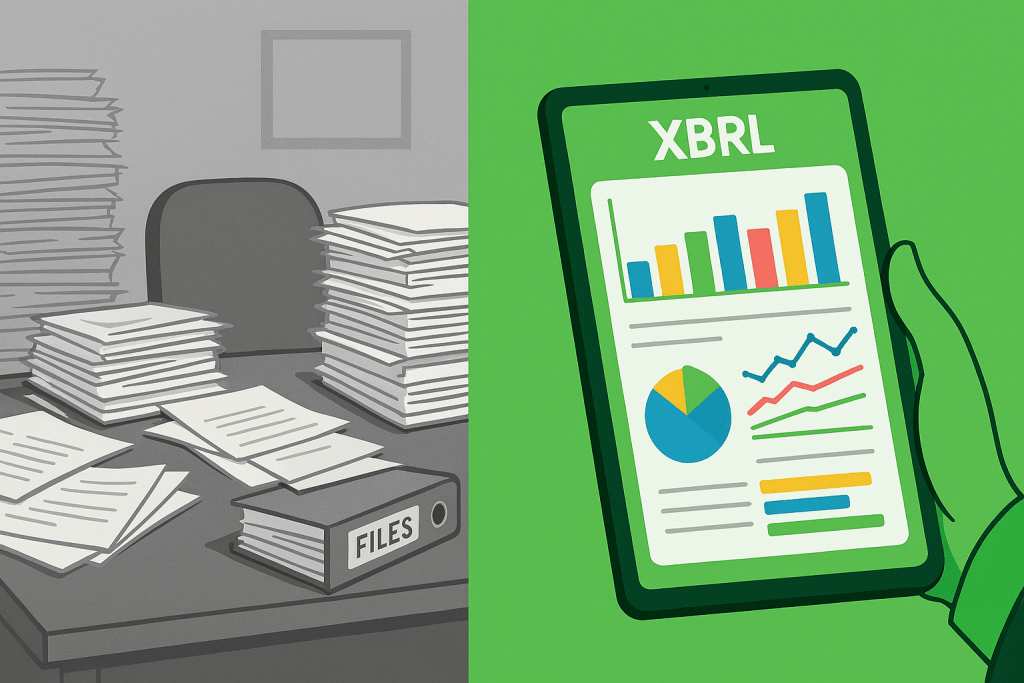 الفرق بين التقارير التقليدية وتقارير XBRL